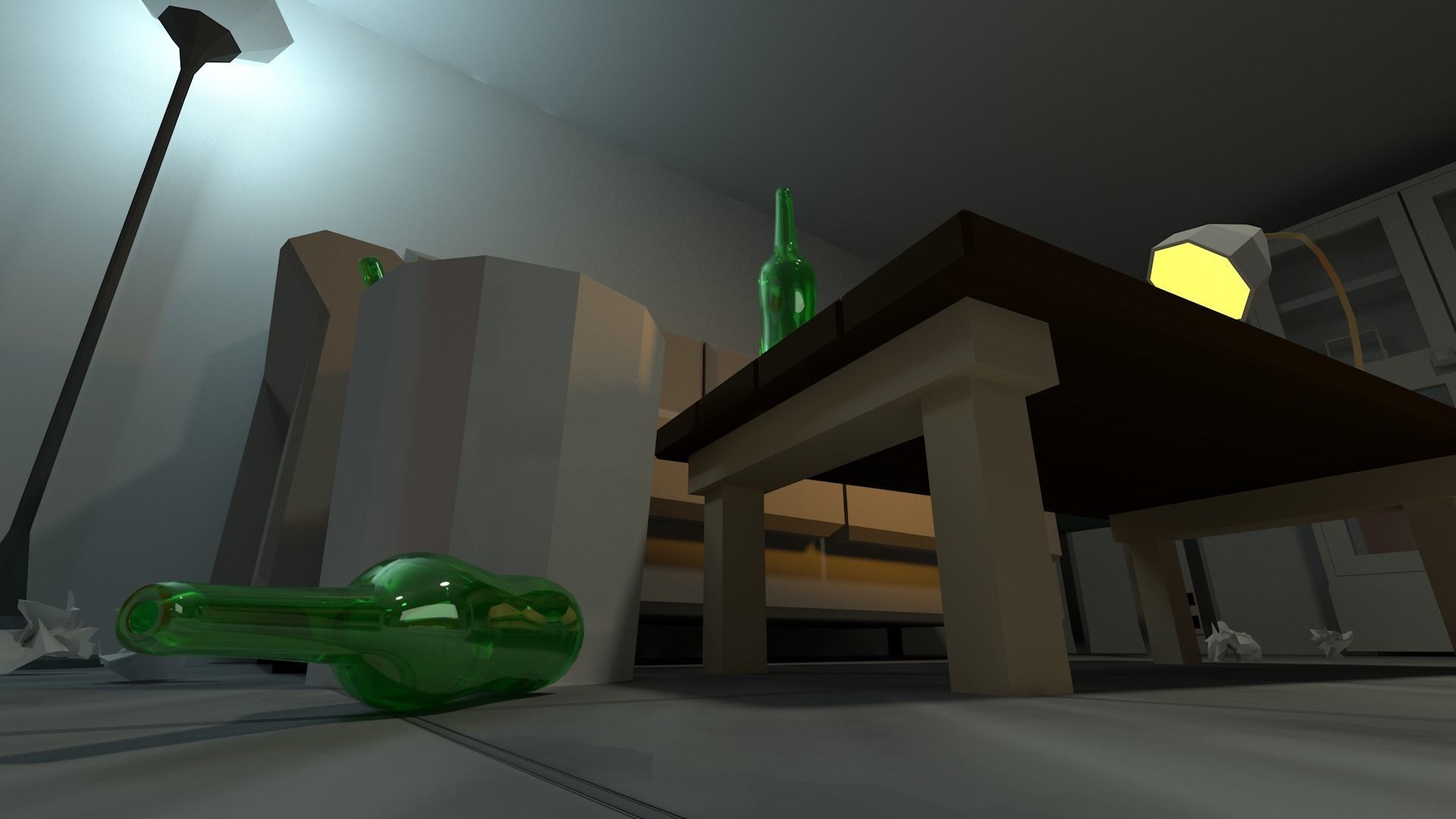 Dudes Messy Living Room 3D model_3