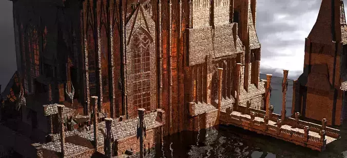 Lizard Cult Cathedral Massive Kit bash 3D model