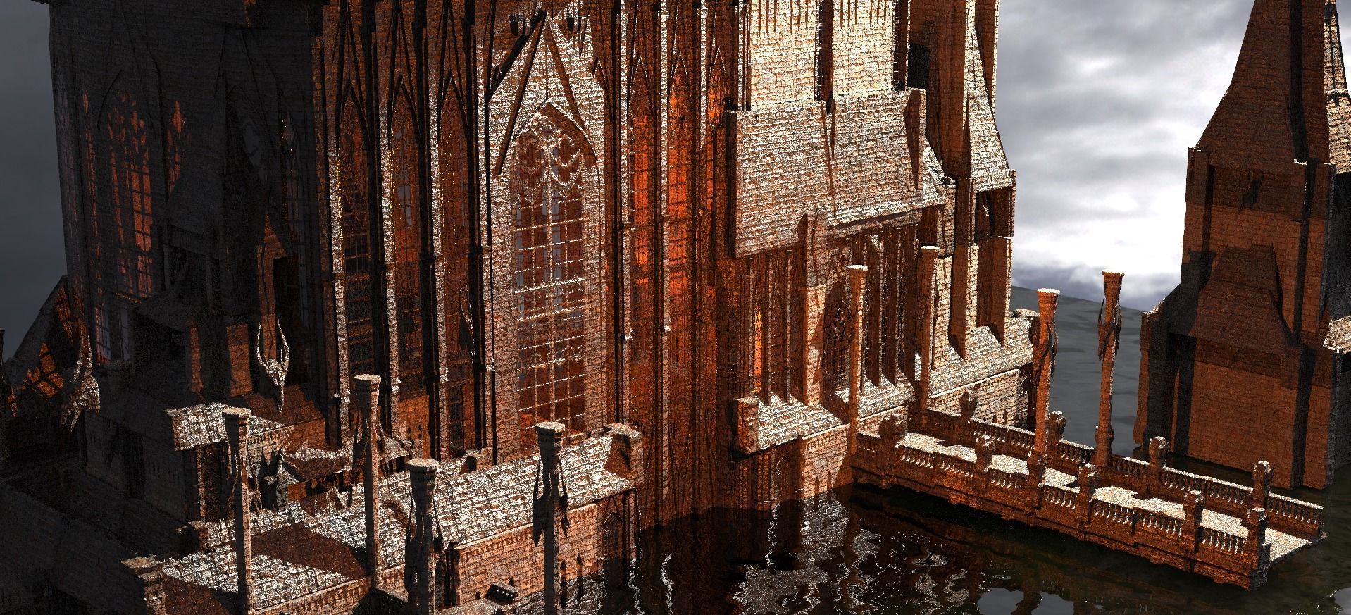 Lizard Cult Cathedral Massive Kit bash 3D model_1