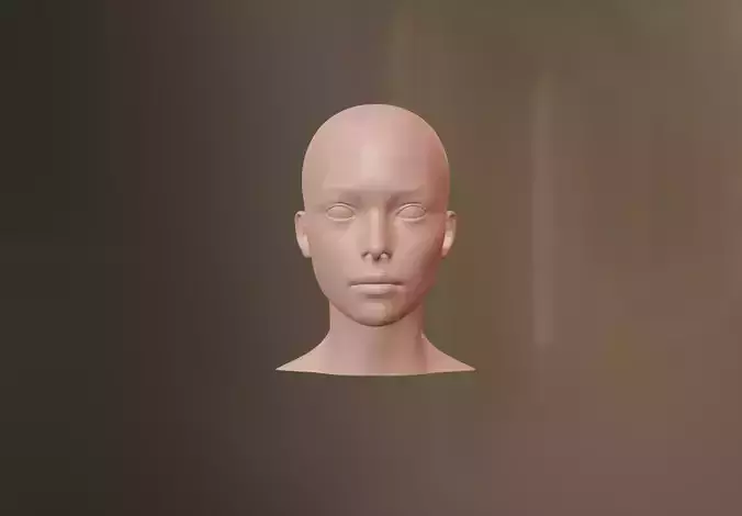 Female Head 3D Model