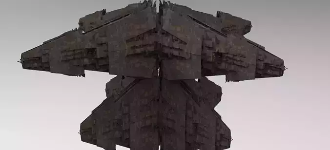 Sci-Fi City dystopia Mega city colony Pyramid Ship 