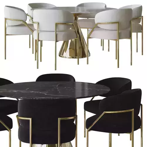 iseta dining chair and table by meridiani 