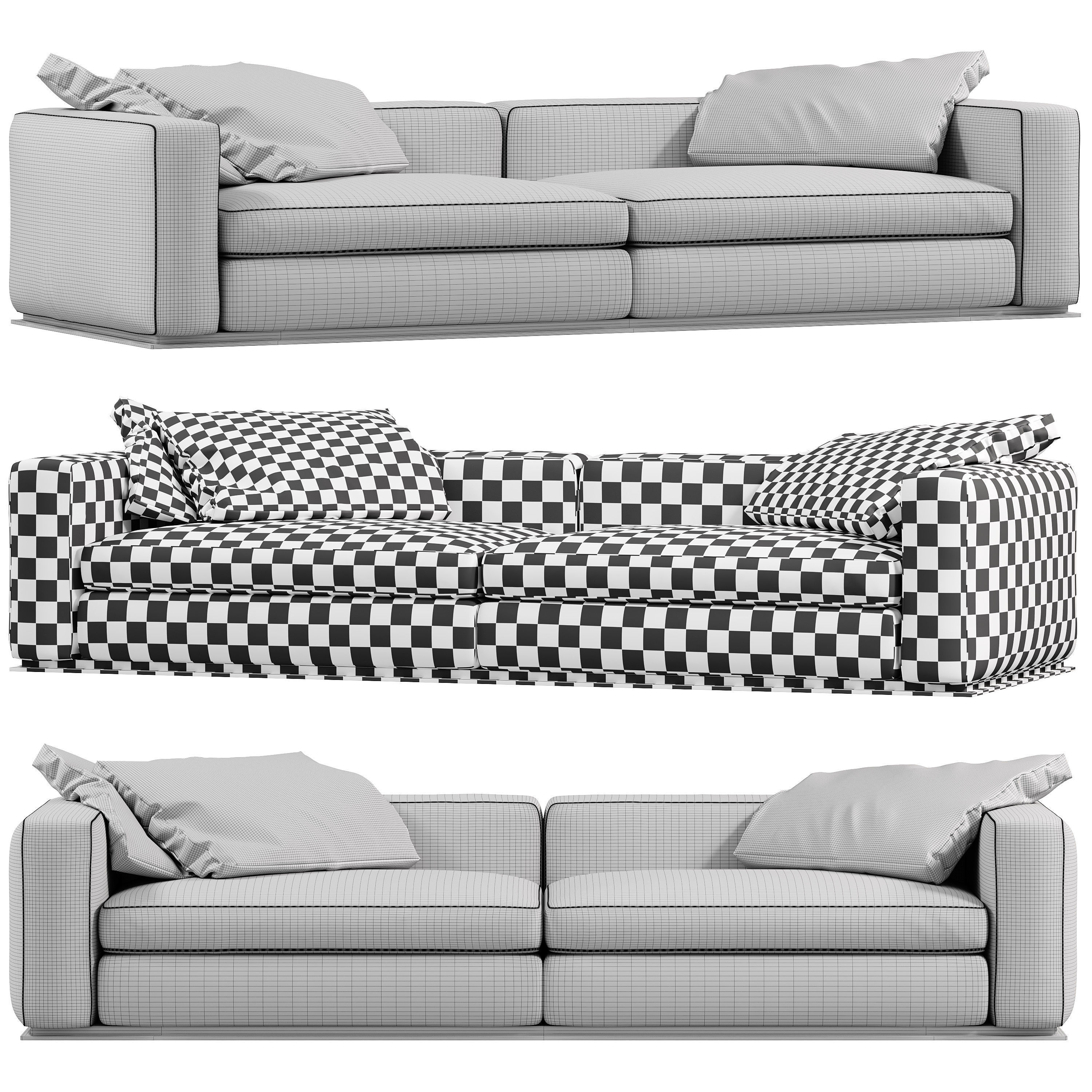 Minotti Leonard Sofa 3D model_4