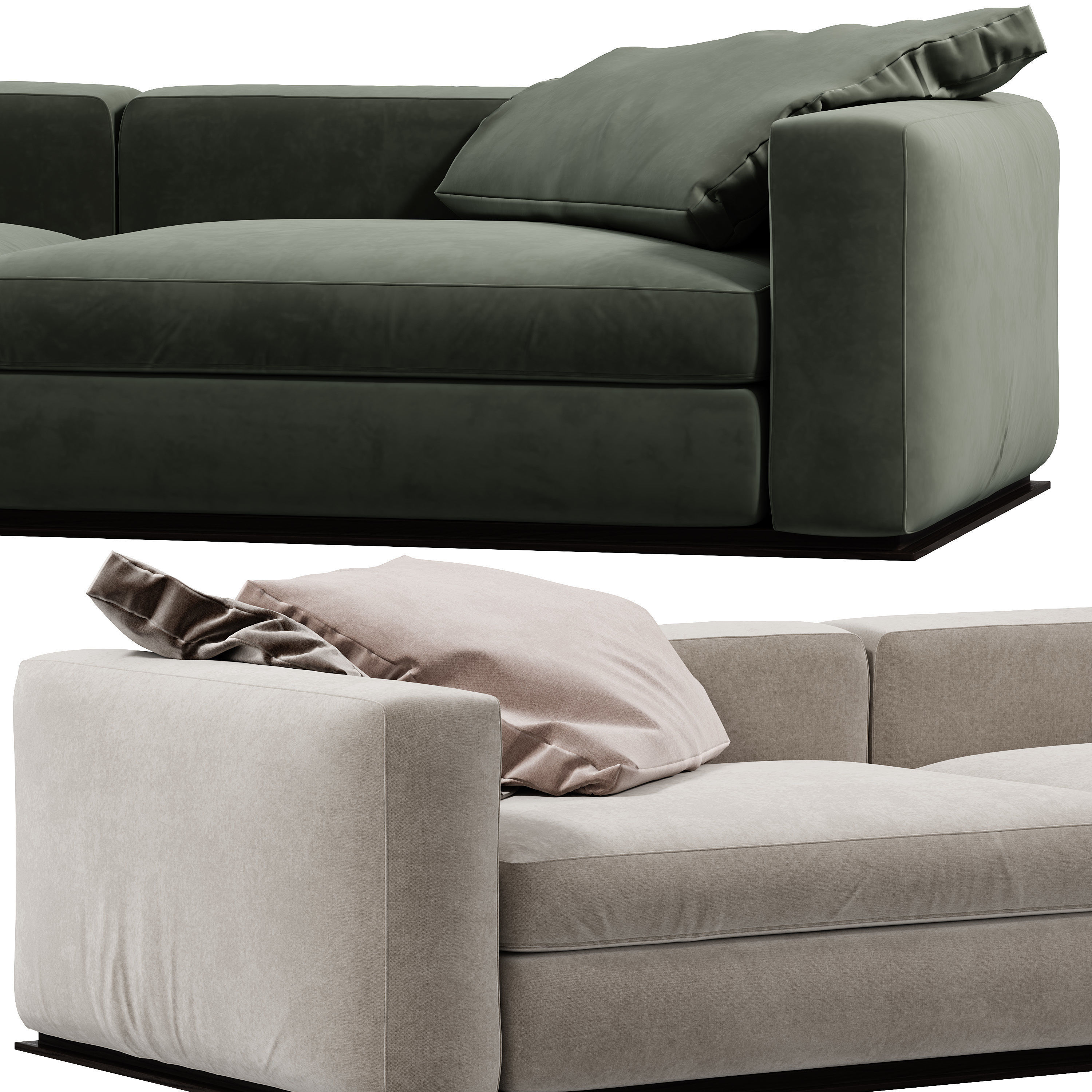 Minotti Leonard Sofa 3D model_1