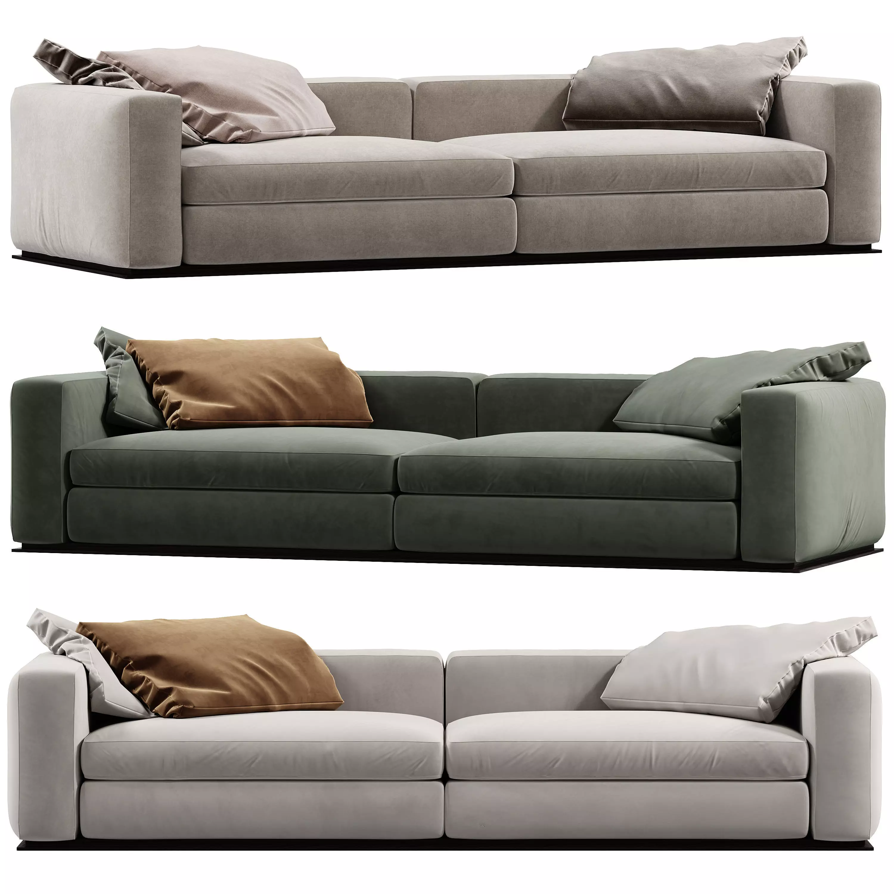 Minotti Leonard Sofa 3D model_0