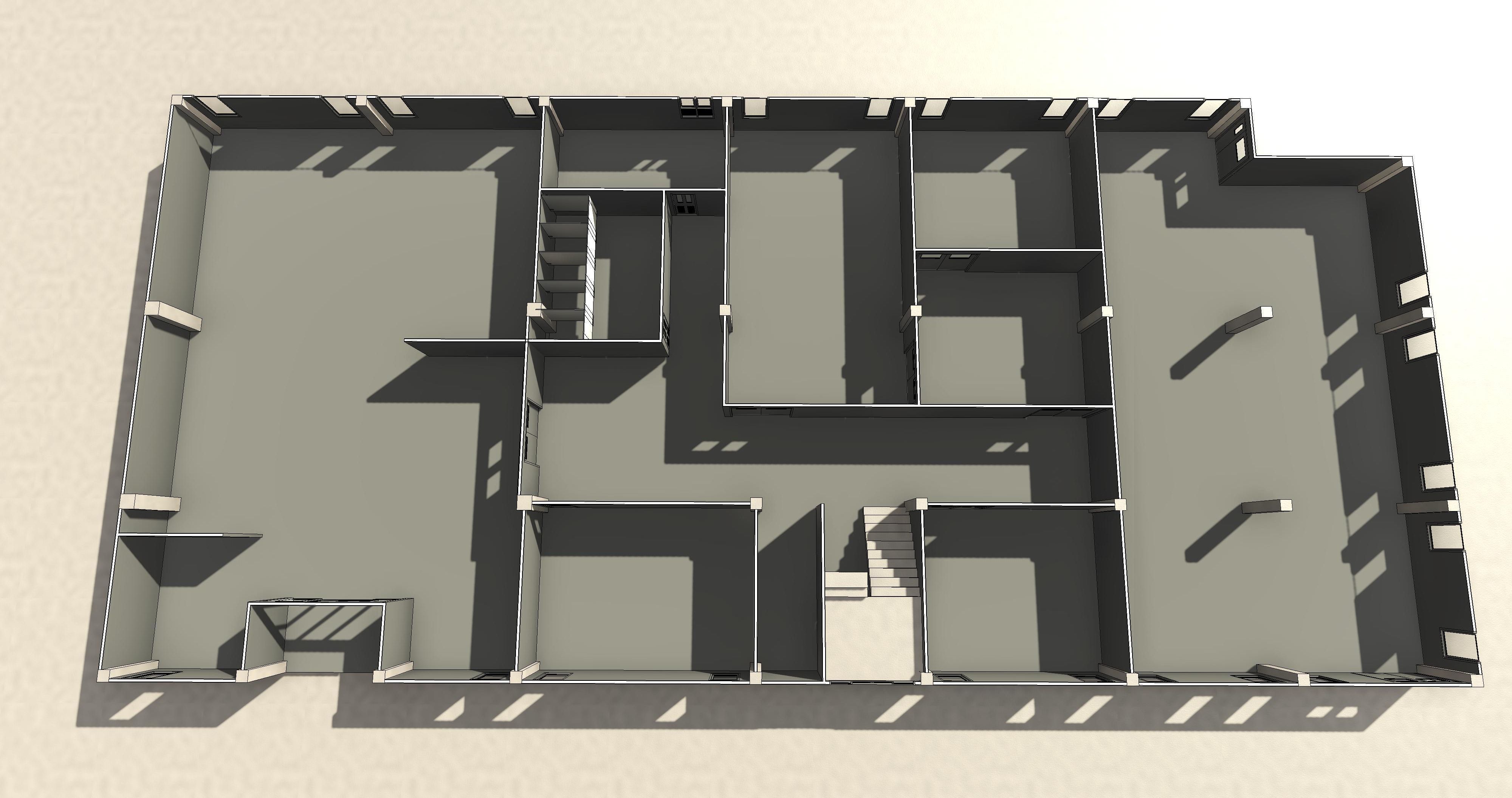 Industrial office by REVIT 3D model_3