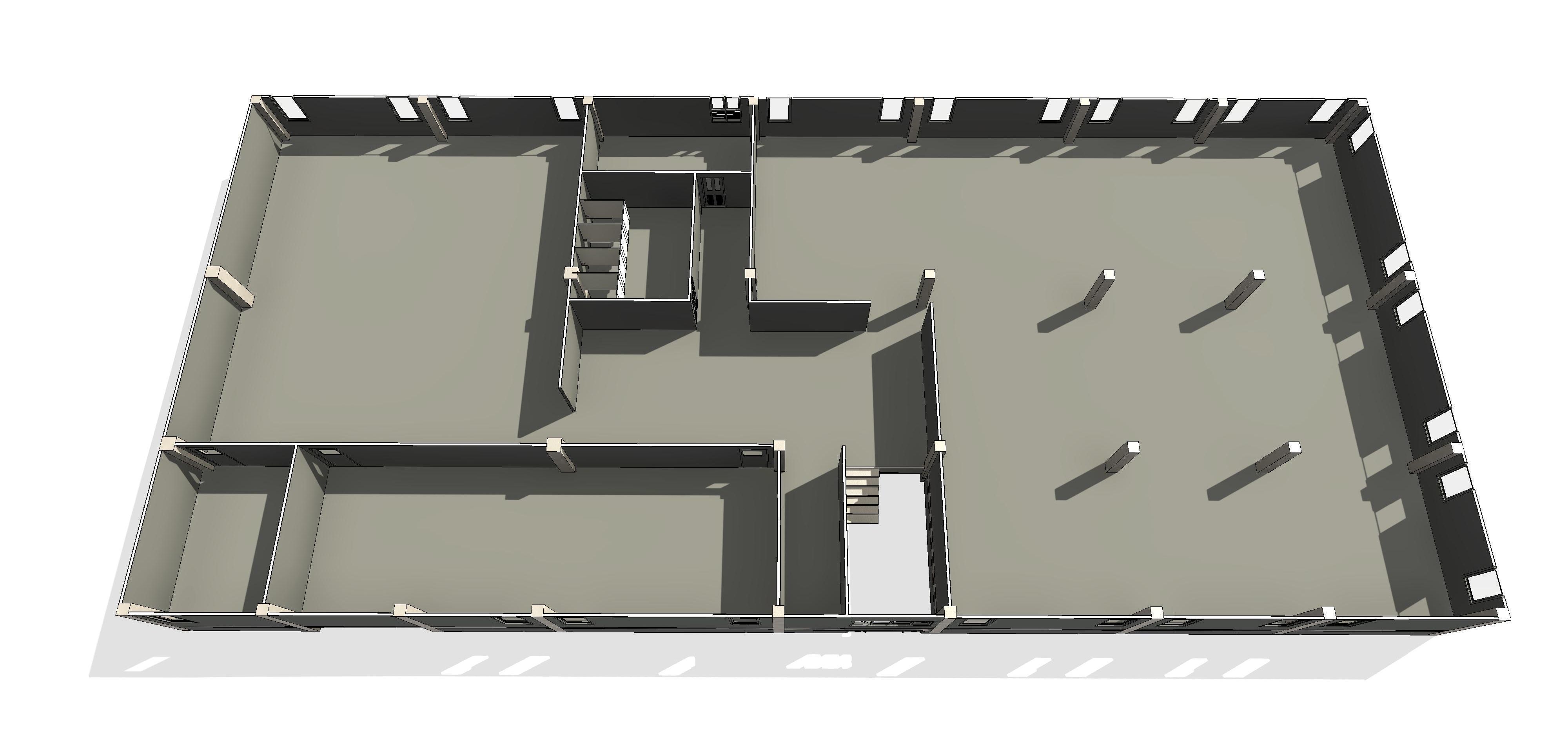 Industrial office by REVIT 3D model_4