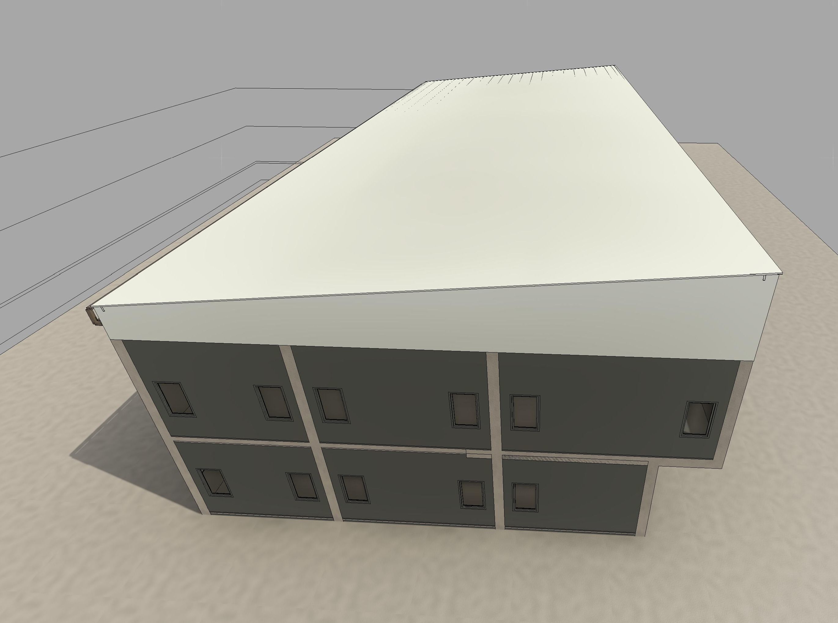 Industrial office by REVIT 3D model_1