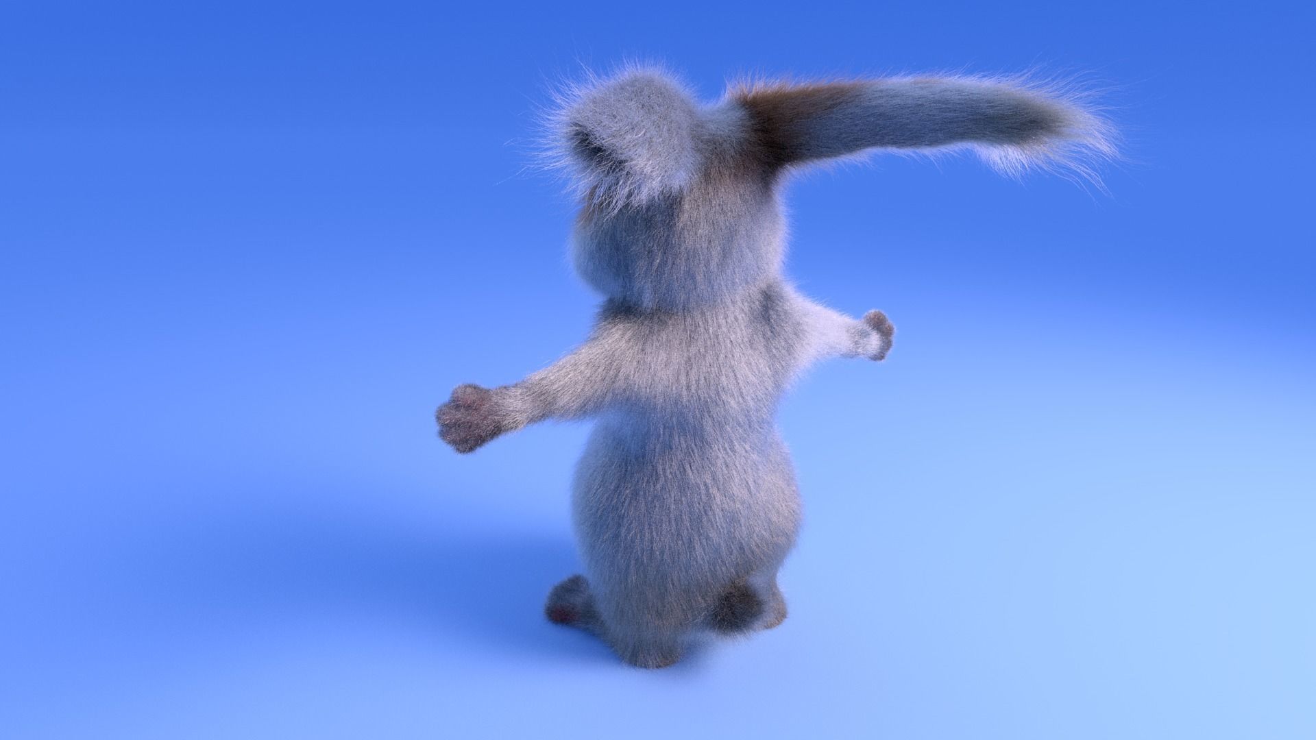 Rabbit - Cartoon style - rigged 3D model_4