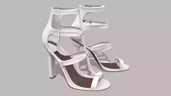 White T-Strap Peep Toe Dorsay Platform High Heel Shoes