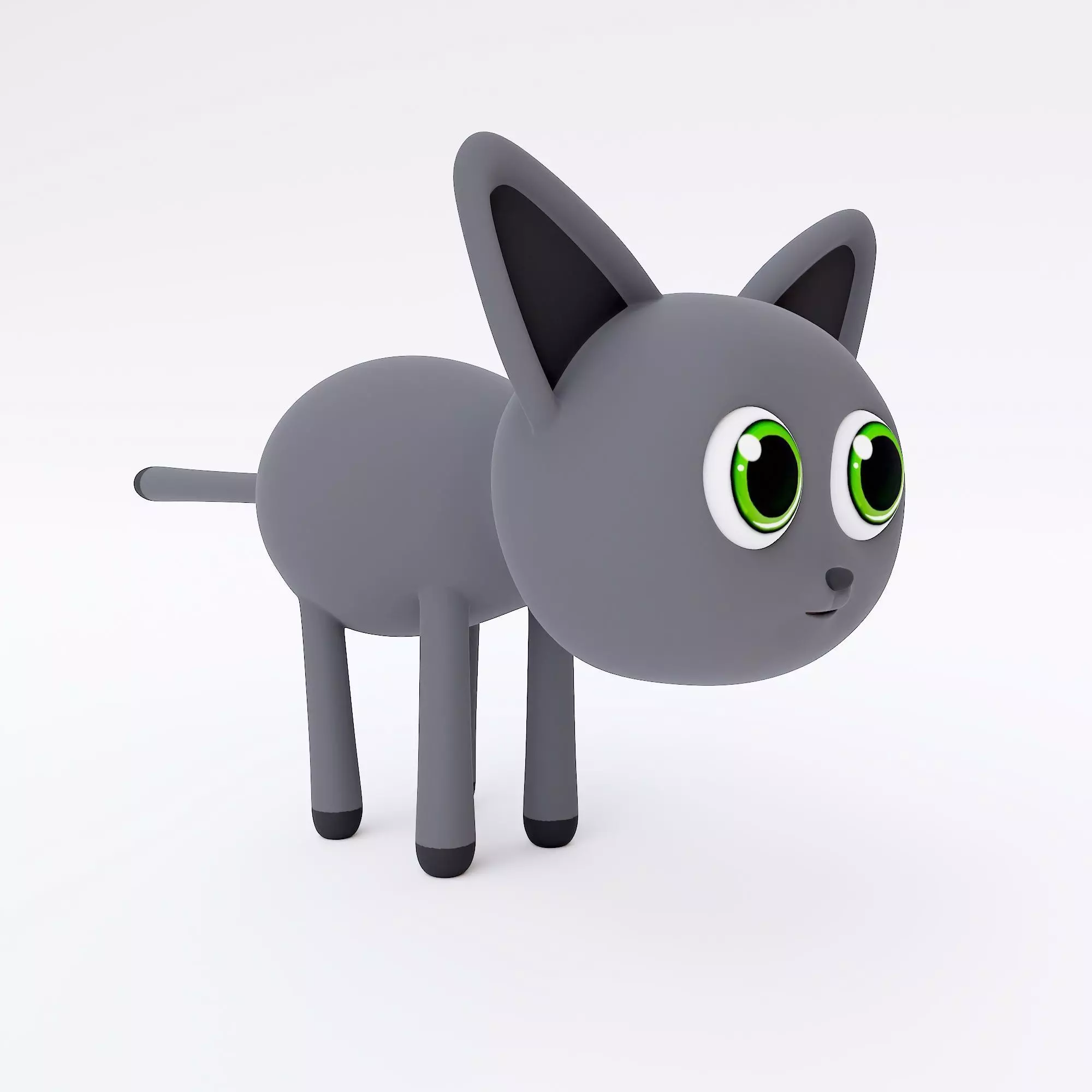 Cat cartoon 3d model 3D model