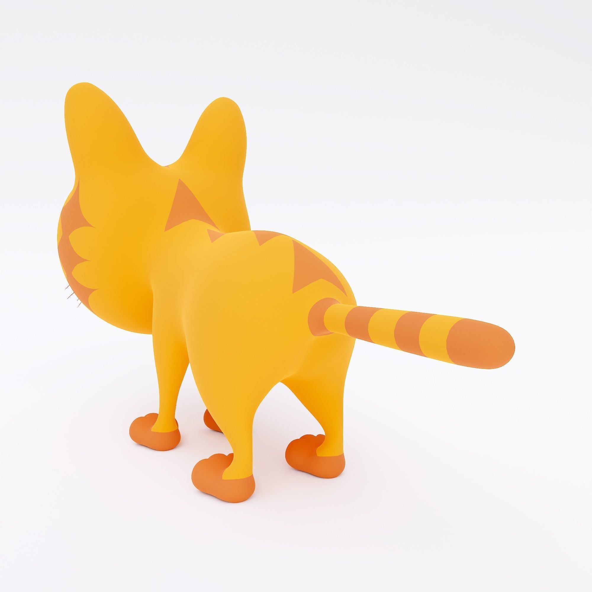 Cat 3dmodel cartoon with big eyes 3D model_3