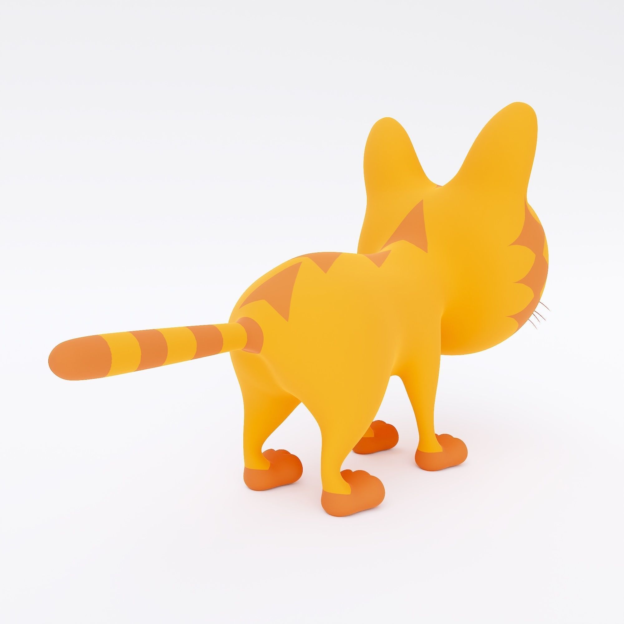 Cat 3dmodel cartoon with big eyes 3D model_4