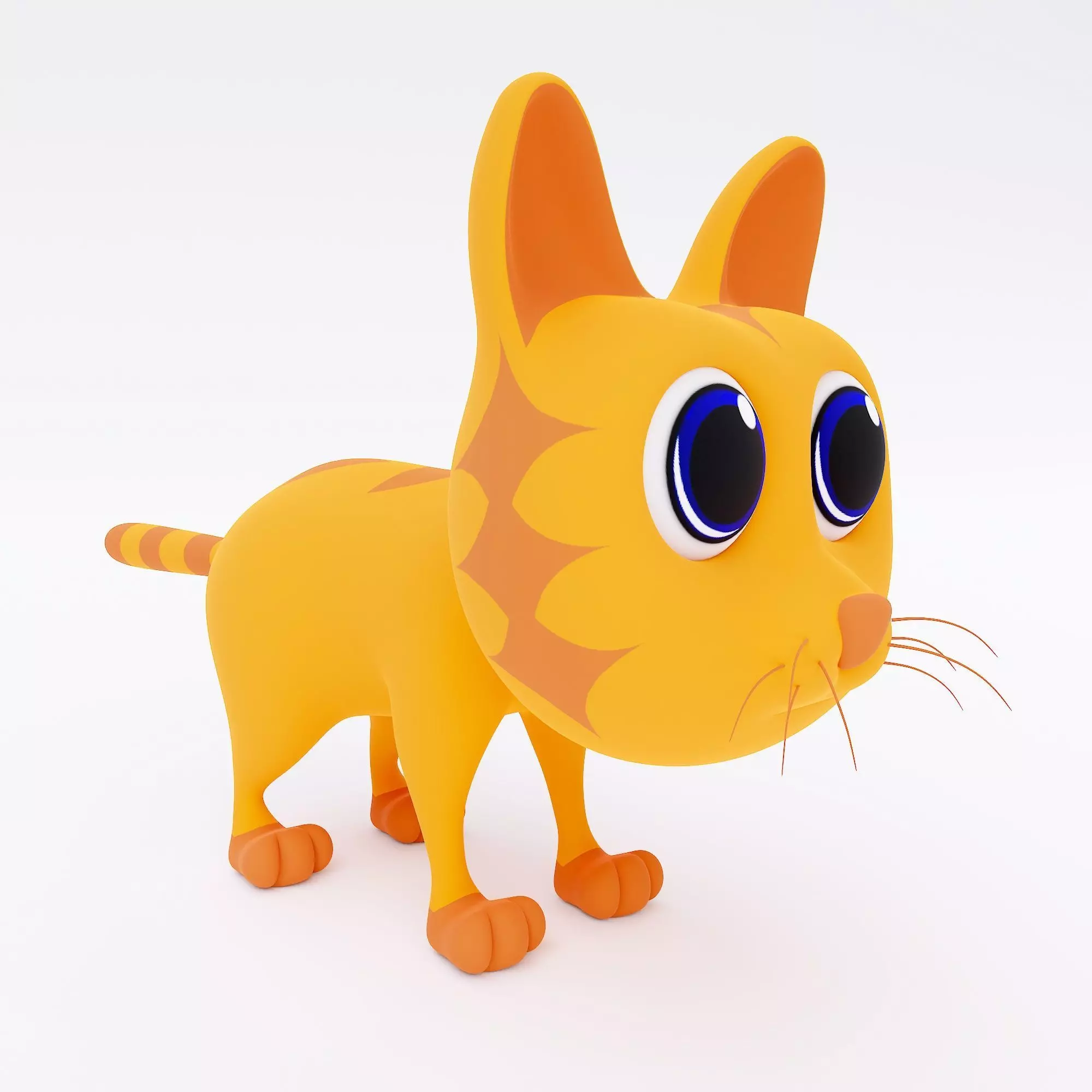 Cat 3dmodel cartoon with big eyes 3D model_0