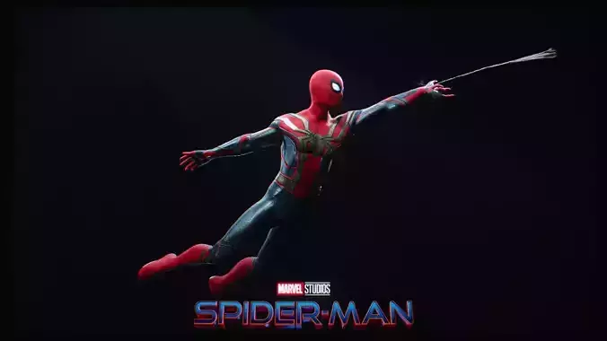Spider-Man No Way Home Integrated Suit Rigged 3D Model for VFX 3D model