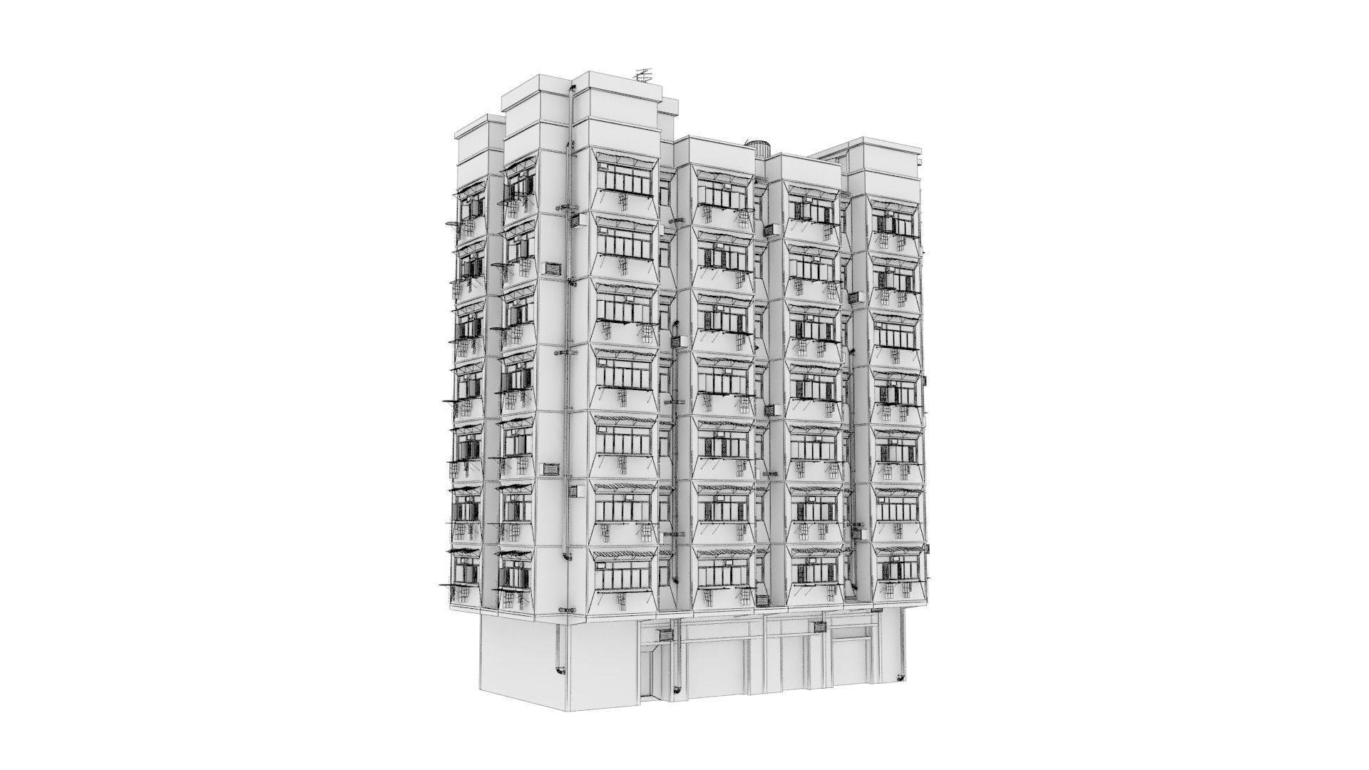 Hong Kong Street V3 3D model_10