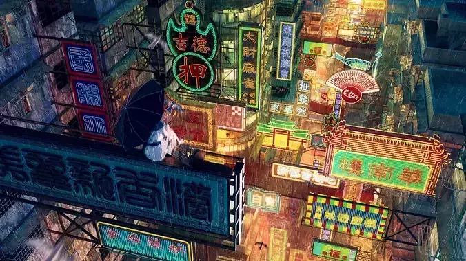 Hong Kong Street V3 3D model