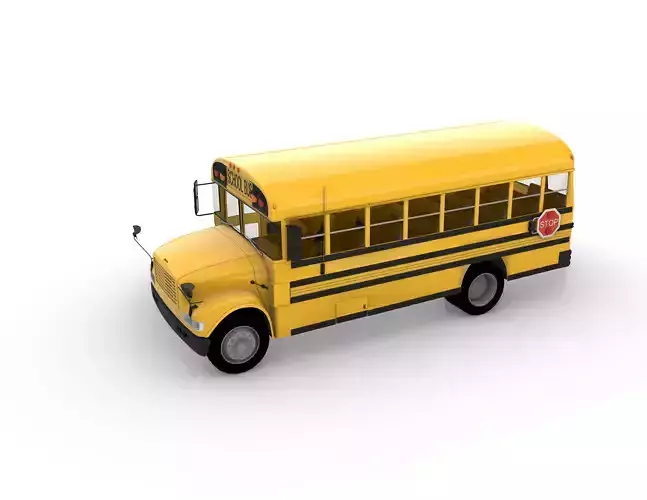 Yellow School Bus 3D model