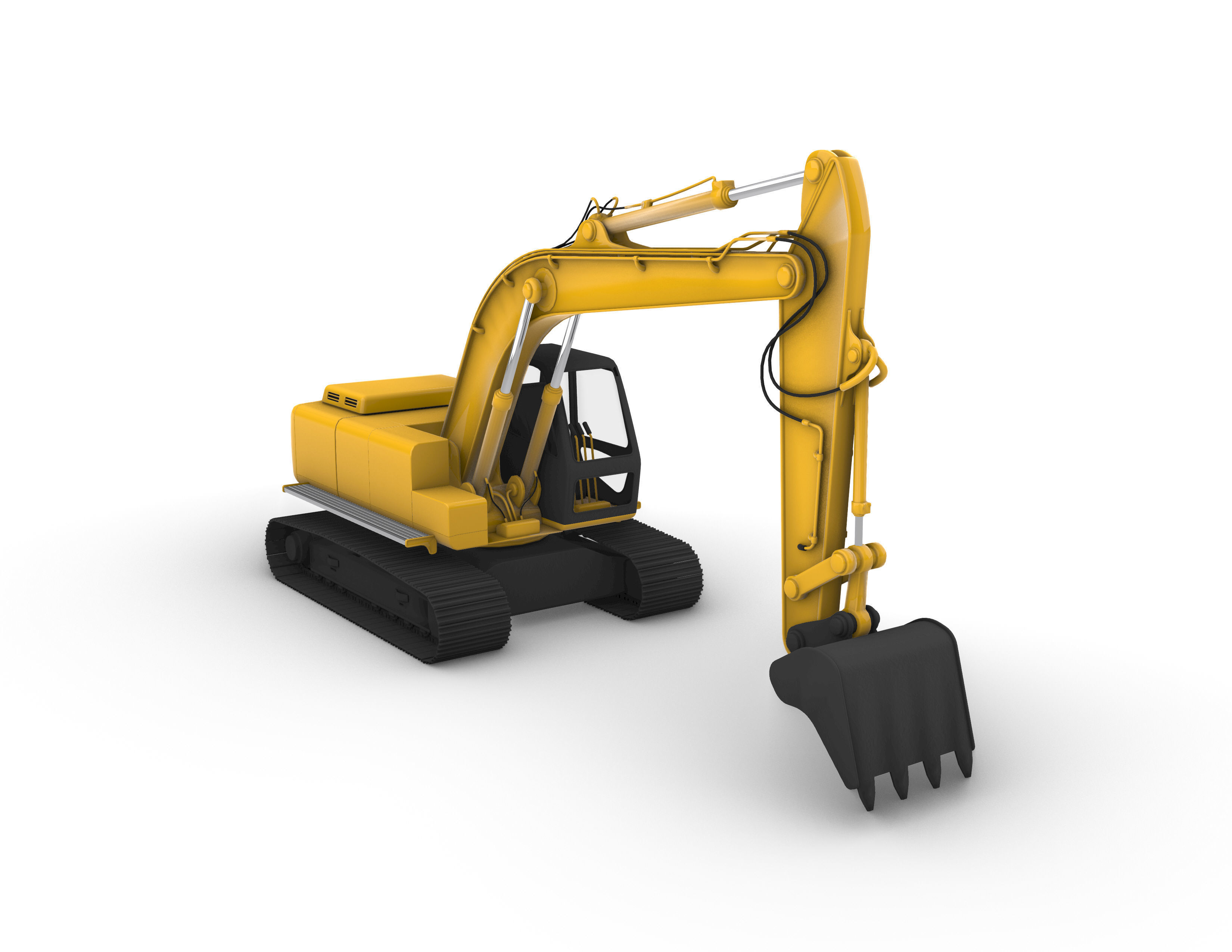 Excavator 3D model_3