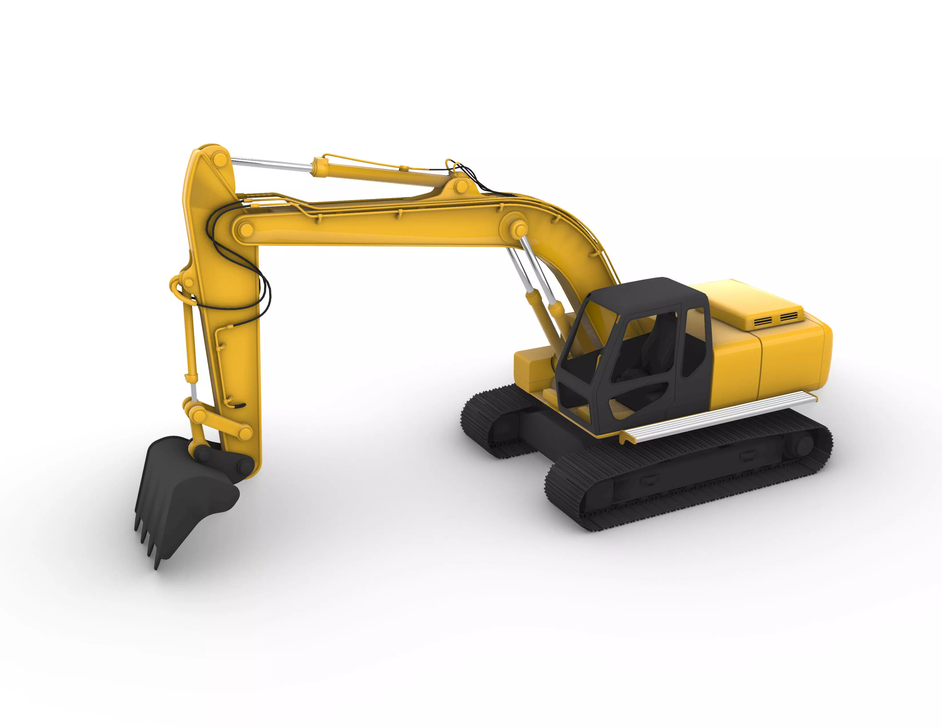 Excavator 3D model_0