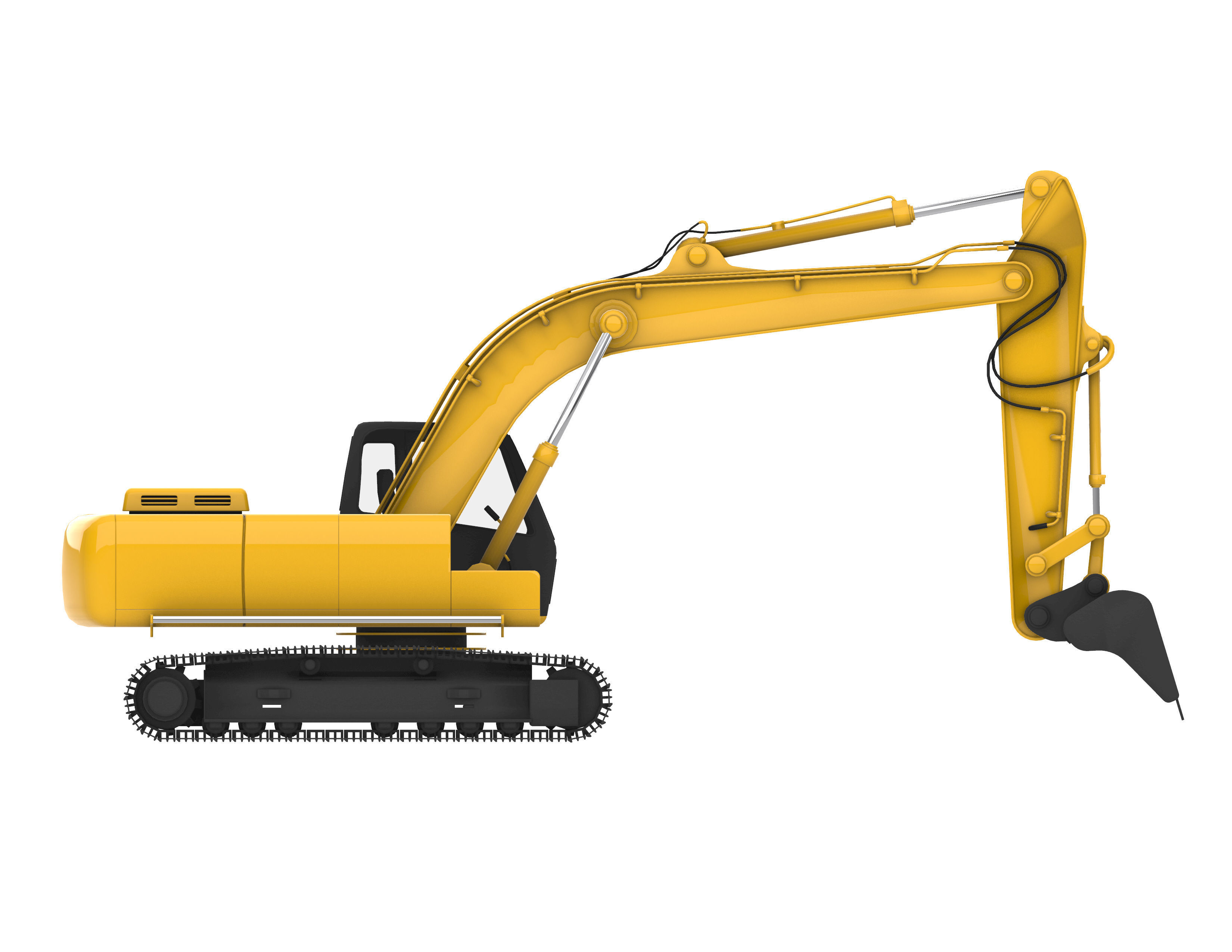Excavator 3D model_4