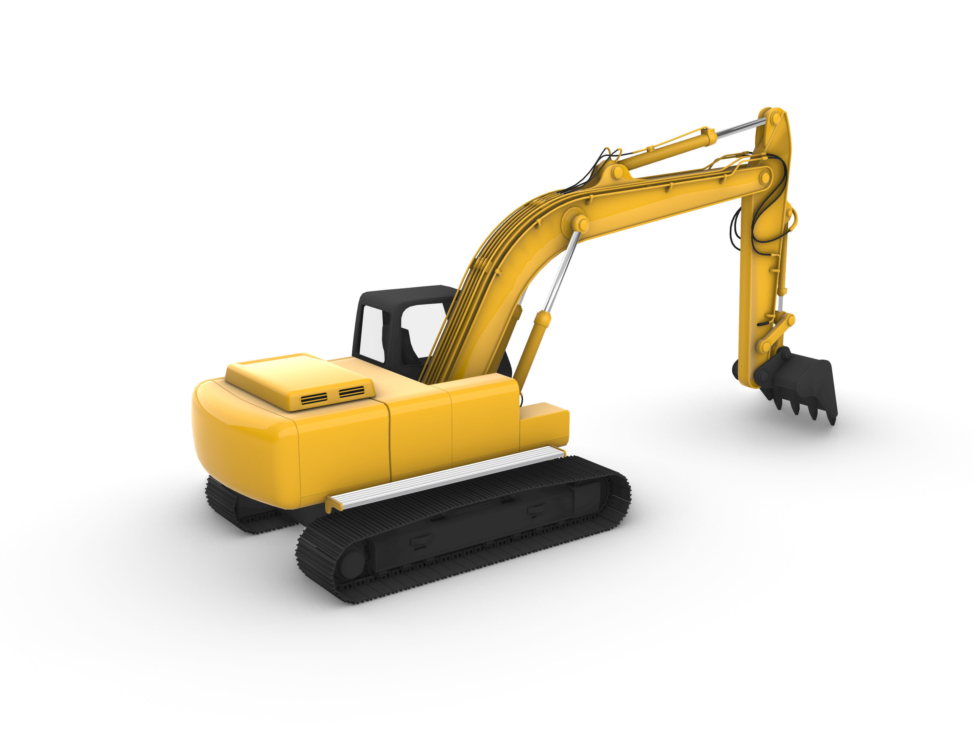 Excavator 3D model_2
