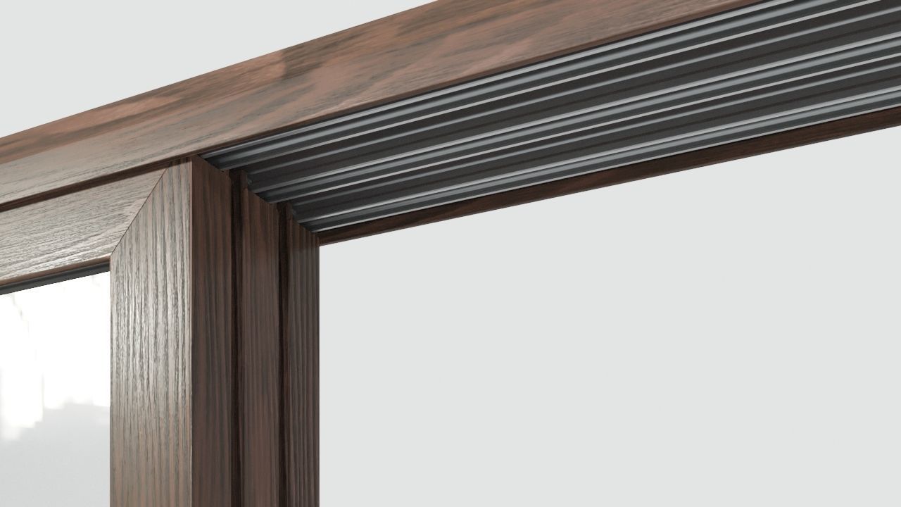 Sliding Door Wood 3d Model 3090 mm x 1920 mm 3D model 3D model_7