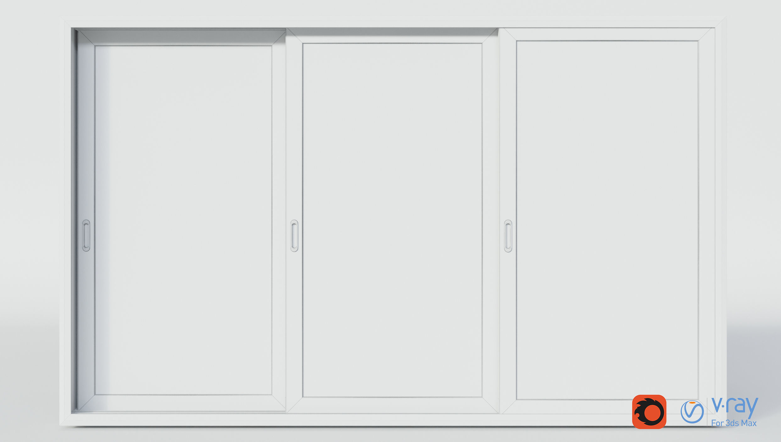 Sliding Door Wood 3d Model 3090 mm x 1920 mm 3D model 3D model_1