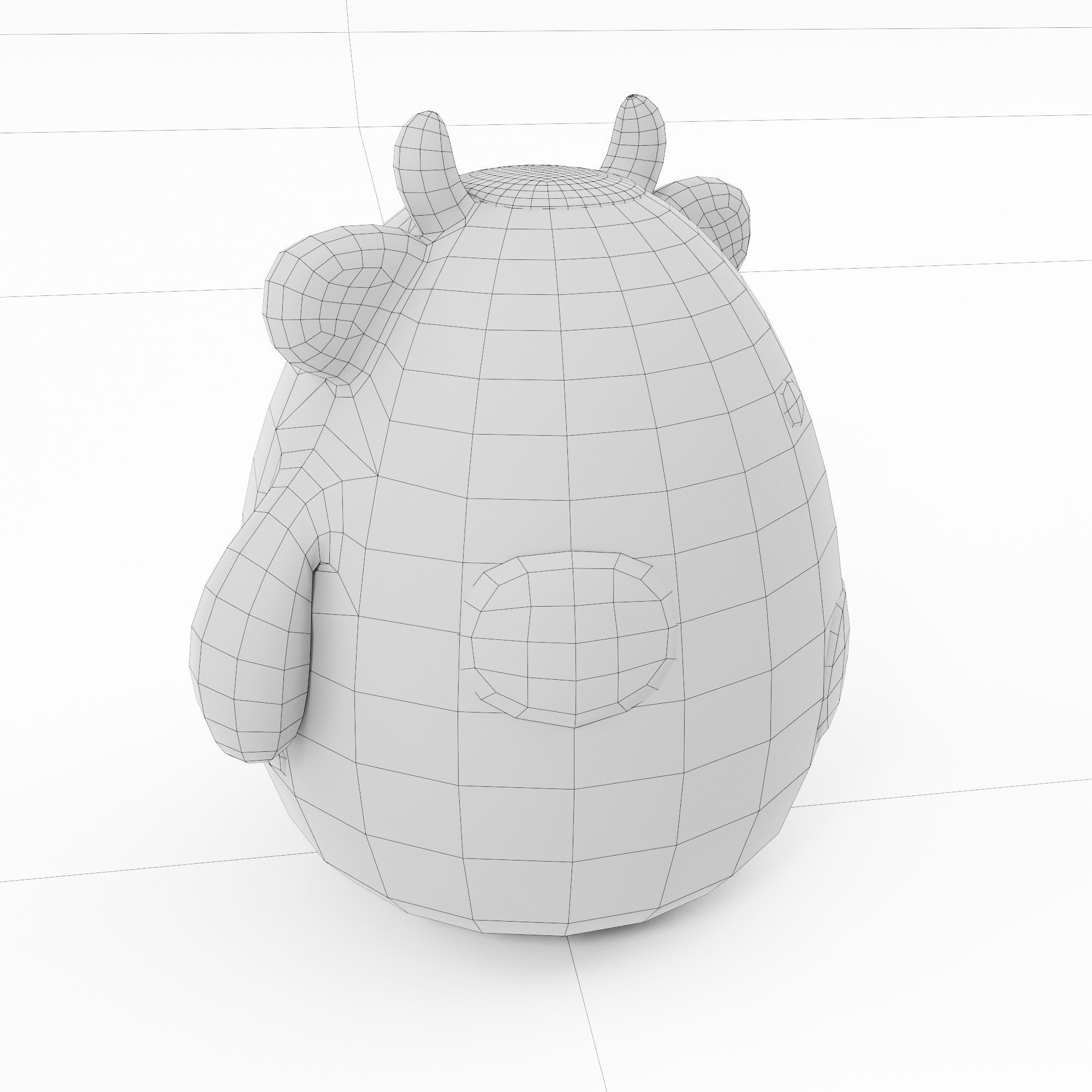 Cartoon Cow 3d model 3D model_8