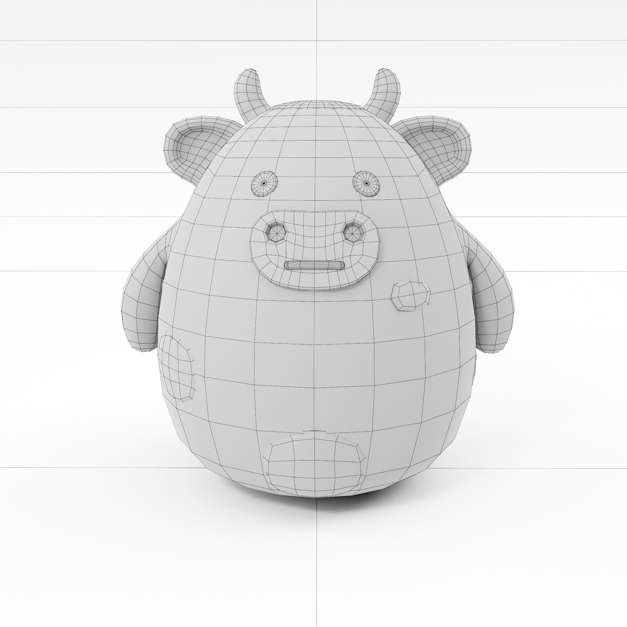 Cartoon Cow 3d model 3D model_5