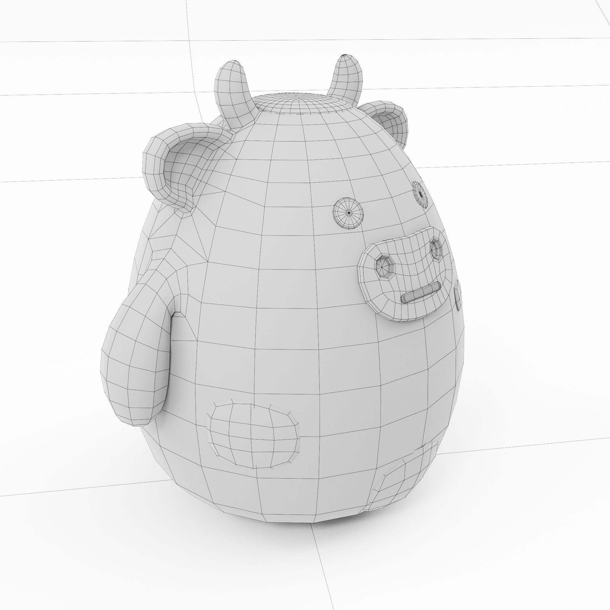 Cartoon Cow 3d model 3D model_7