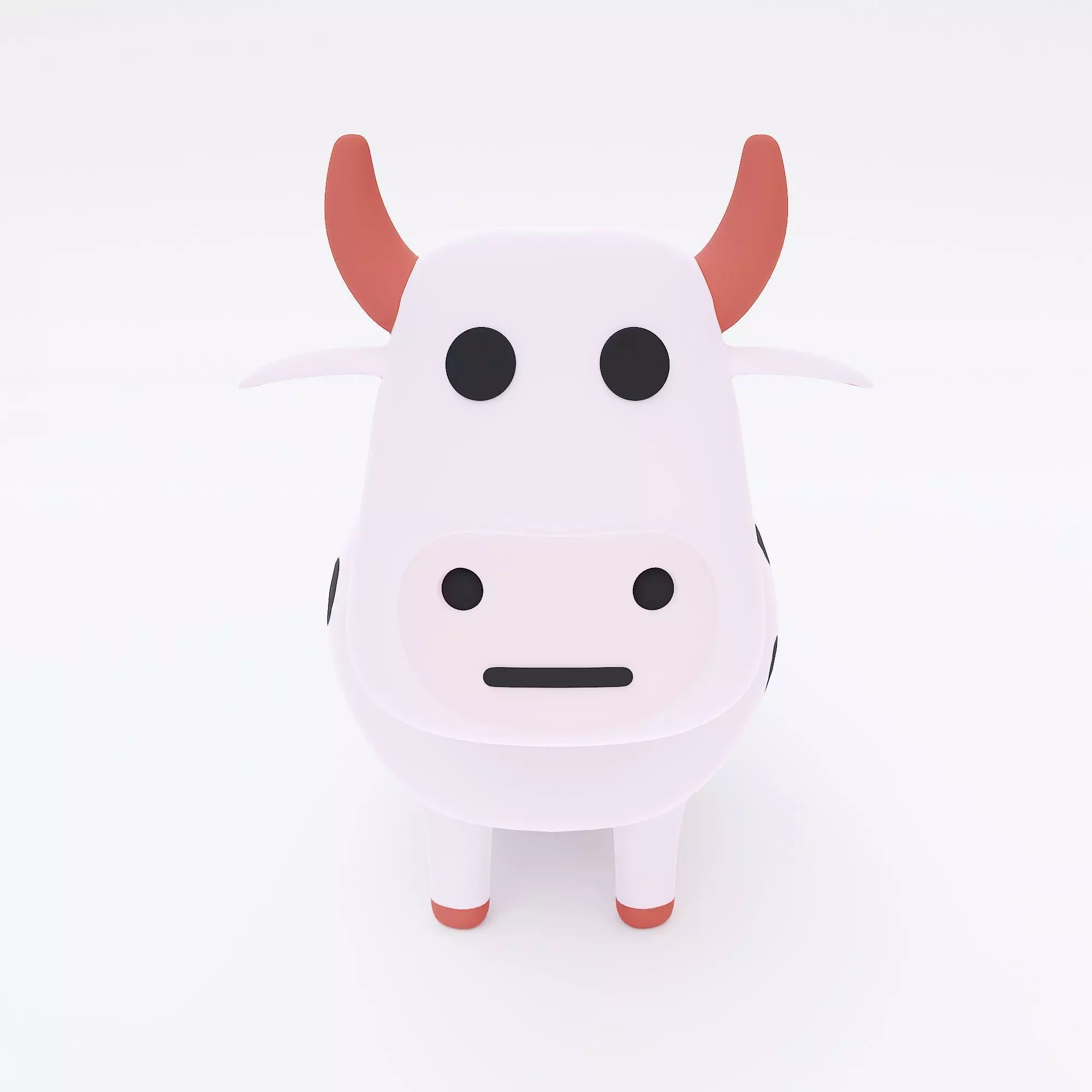 Cartoon cow 3d model  3D model_0