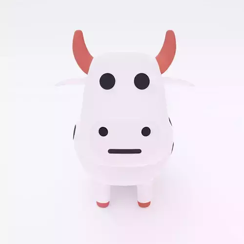 Cartoon cow 3d model 