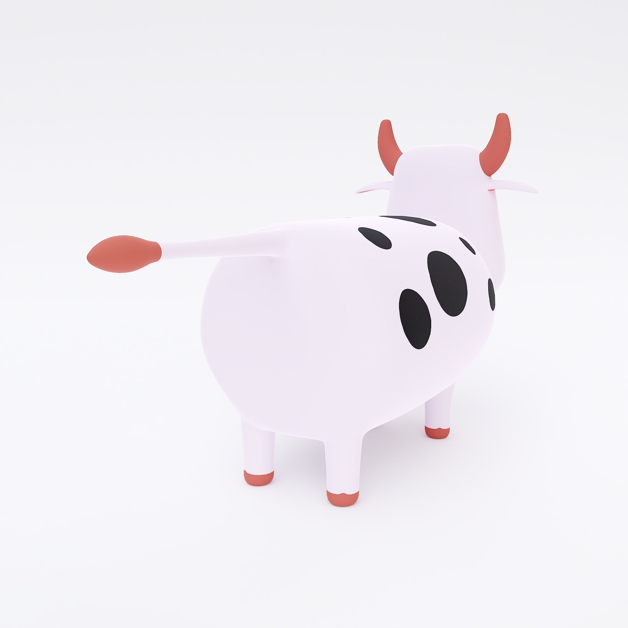Cartoon cow 3d model  3D model_4