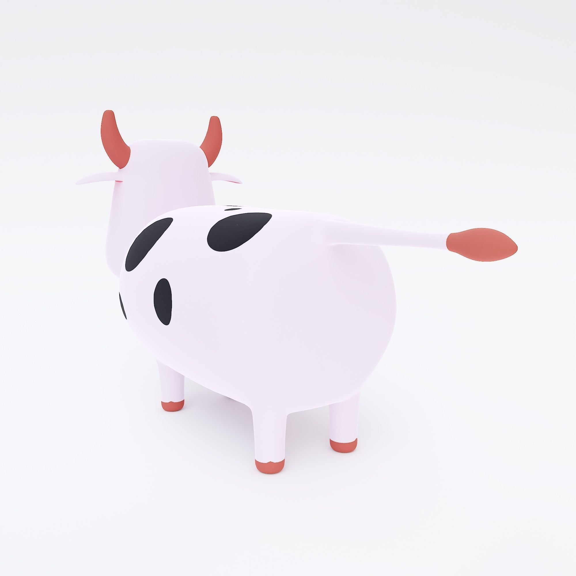 Cartoon cow 3d model  3D model_3