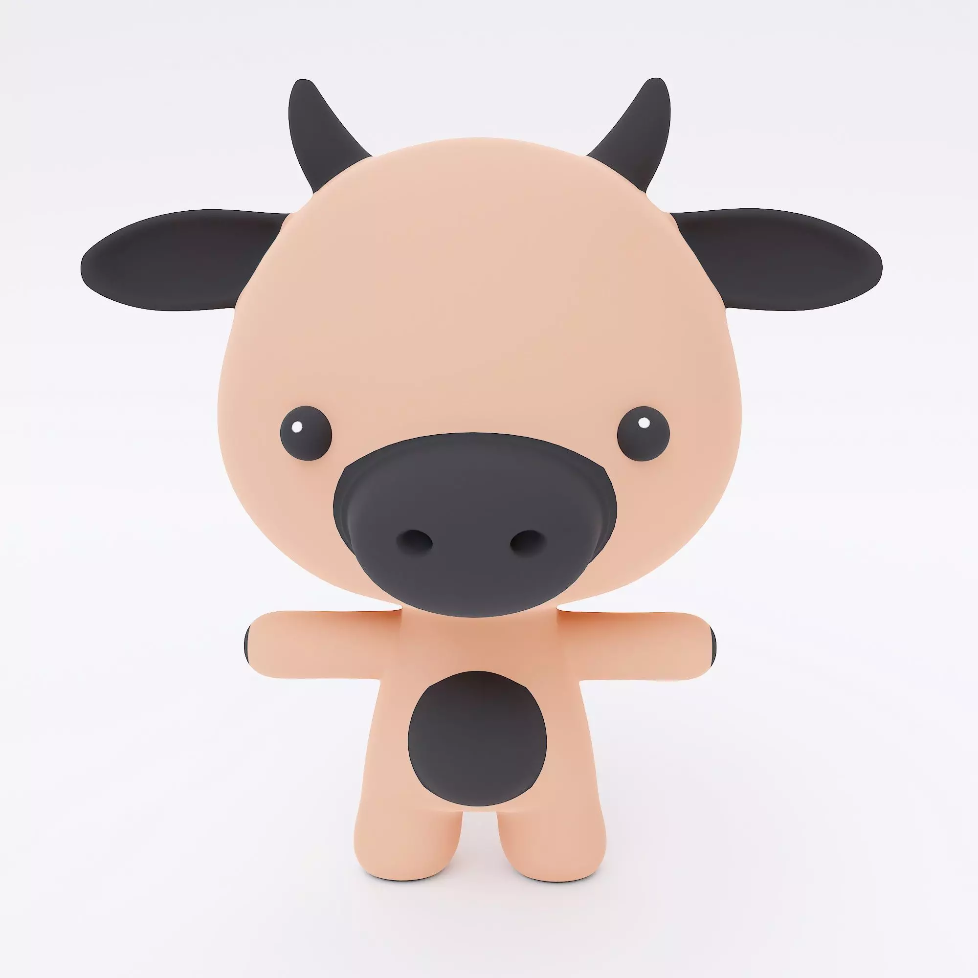 Cartoon cow 3d model  3D model_0