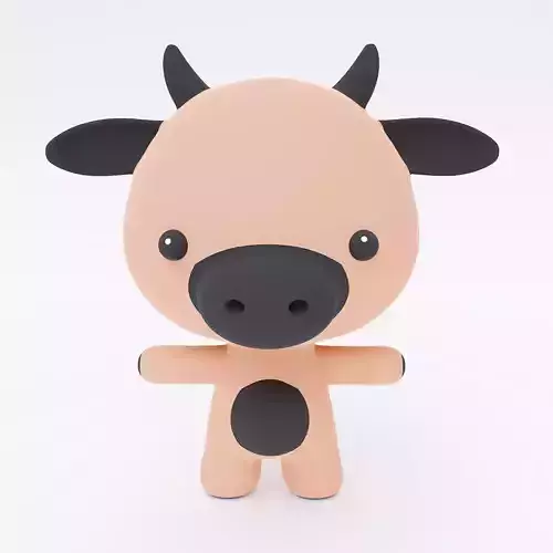 Cartoon cow 3d model 