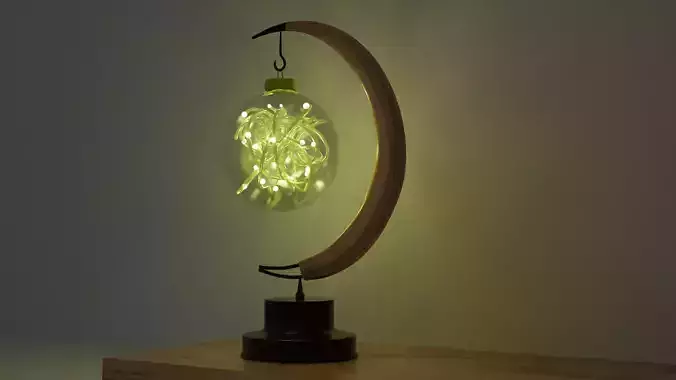 Antique night lamp  for decoration low poly