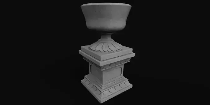 flower pot on a pedestal 
