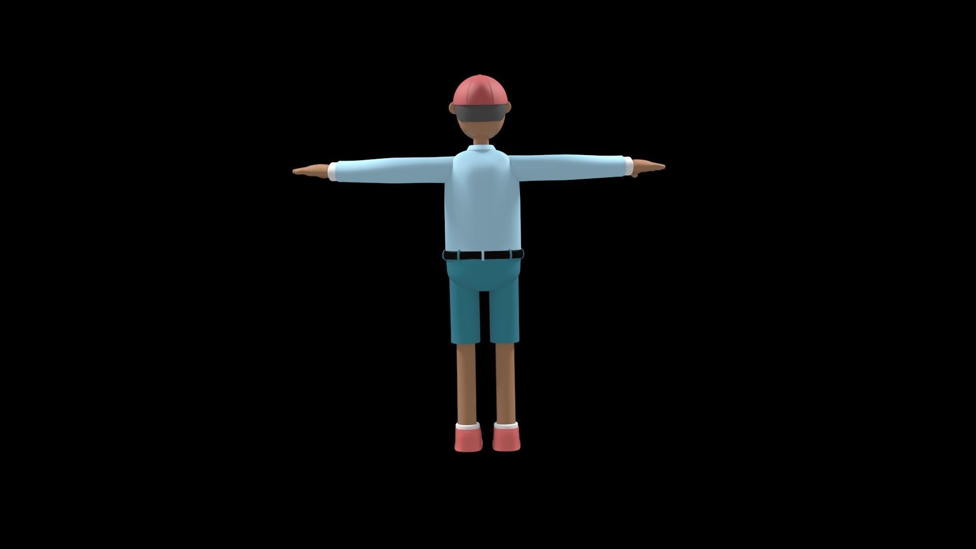 business man modeling Low-poly 3D model_2