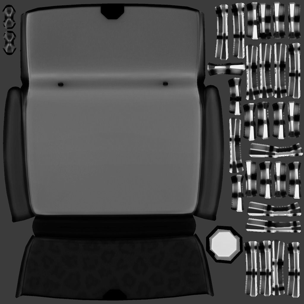 Leopard Skin Chain Handle Hand Bag Low-poly 3D model_11