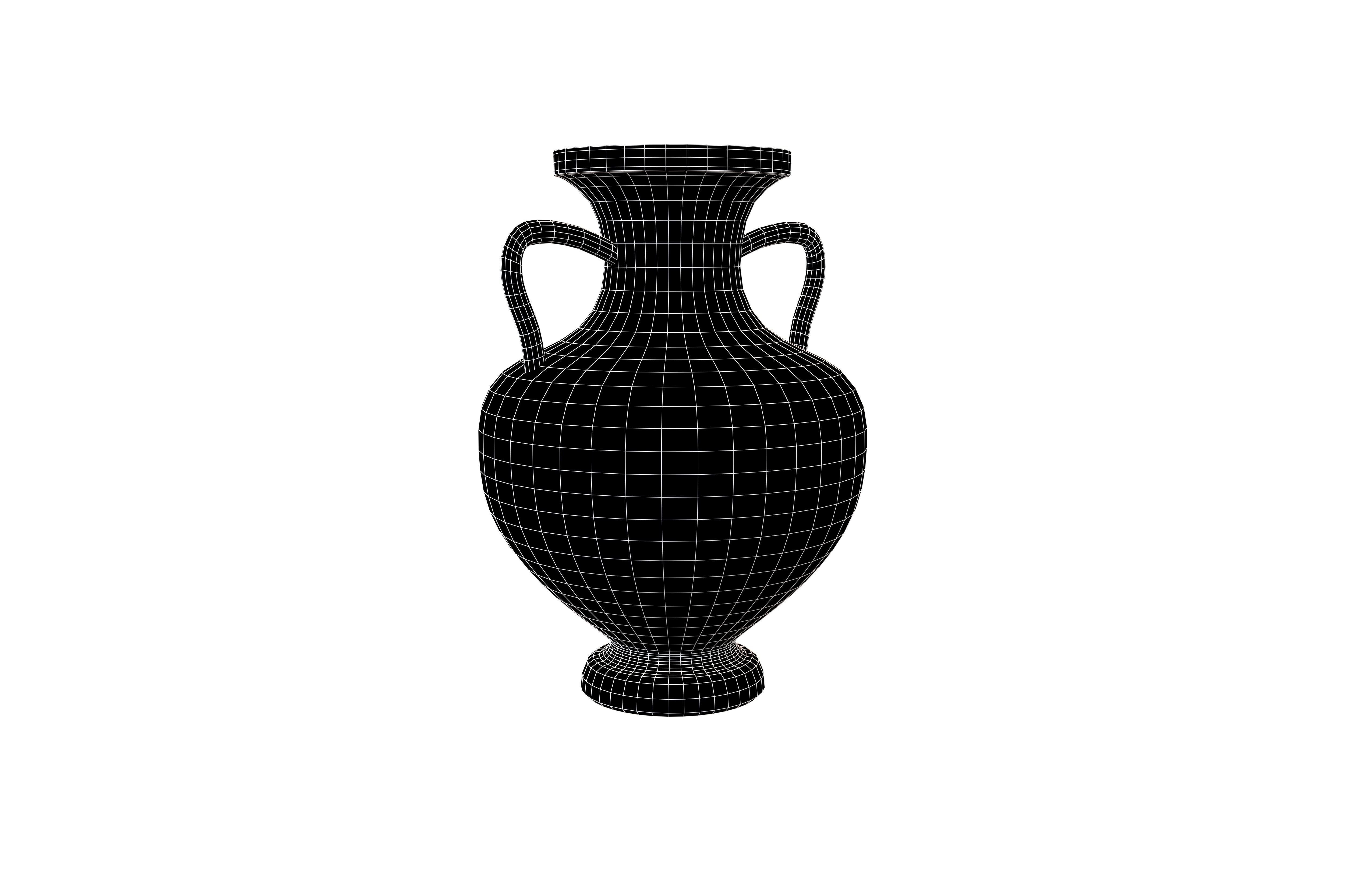 Roman Pottery v2 002 Low-poly 3D model_4