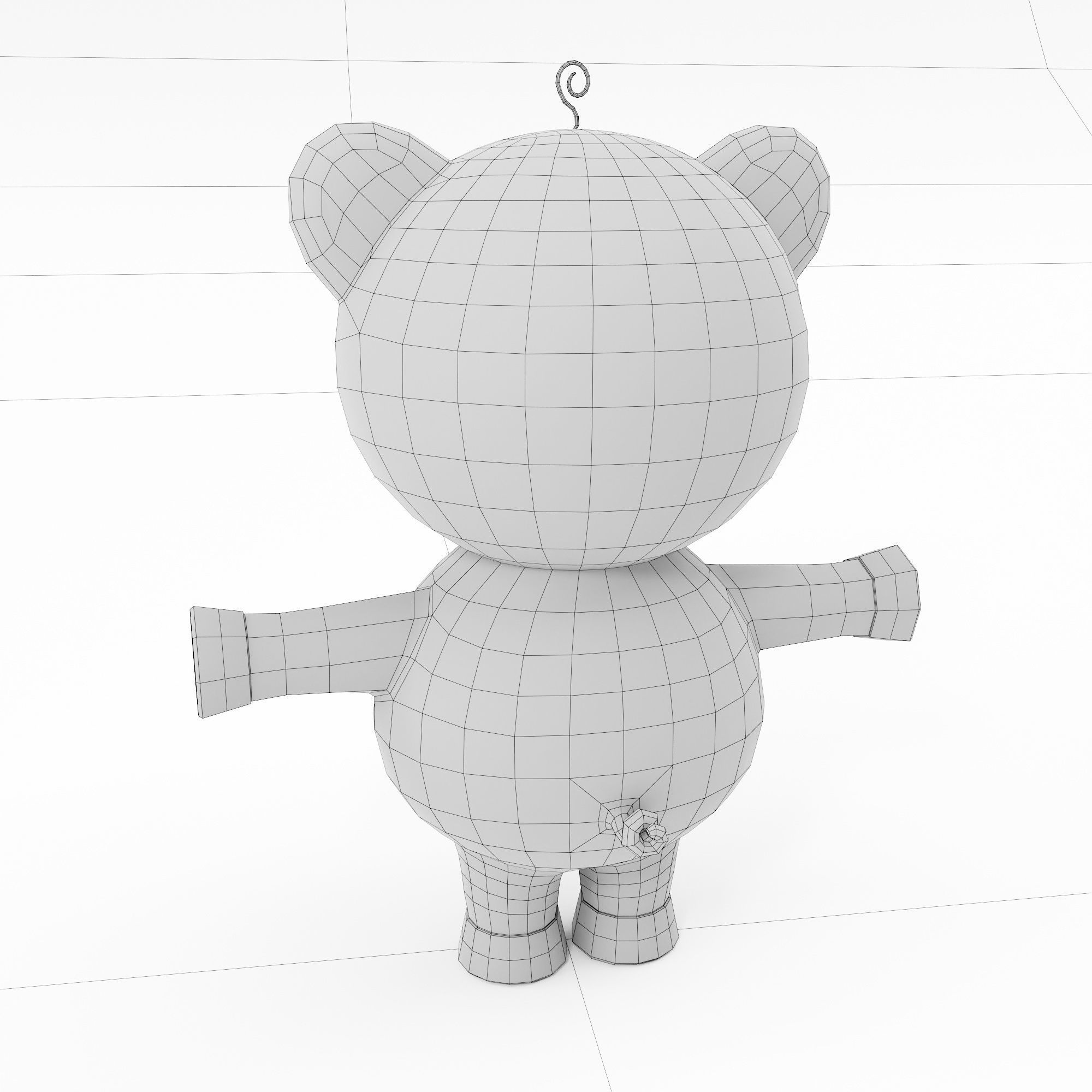 Pig cartoon animal 3d model 3D model_8