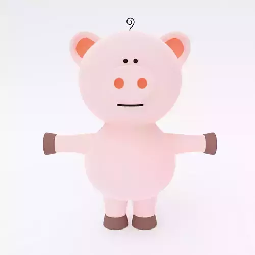 Pig cartoon animal 3d model  3D model