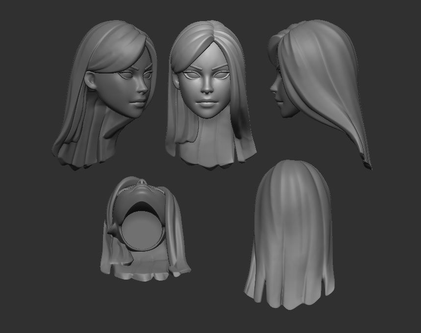 Haze head - Headsculpt for Action figures 3D print model 3D print model_4