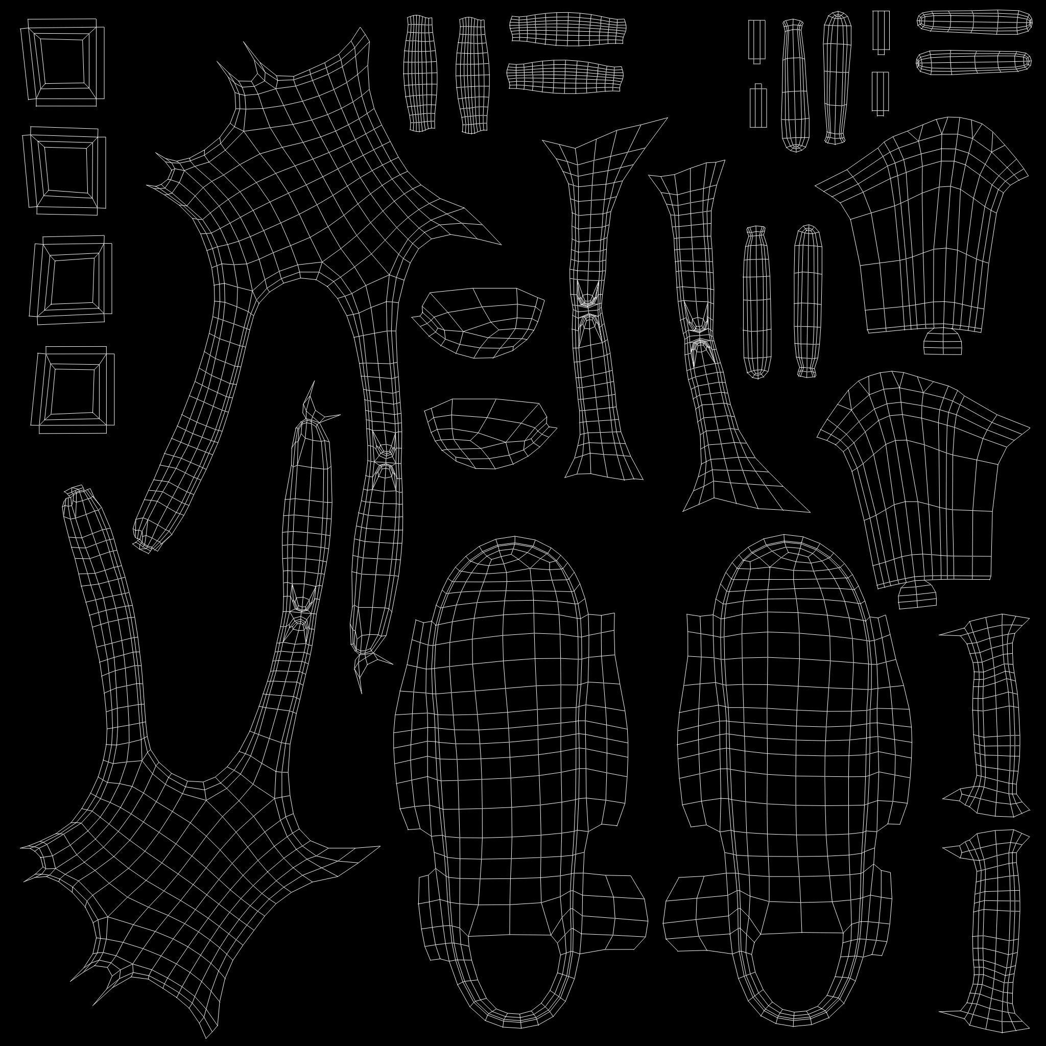 Casual Two Piece White Dress With Shoes Low-poly 3D model_13