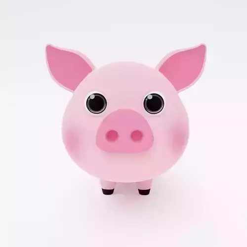 Pig cartoon character 3dmodel  3D model