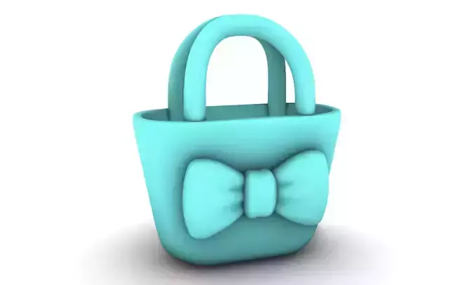 Cute Bag Charm with Bow for Bracelet