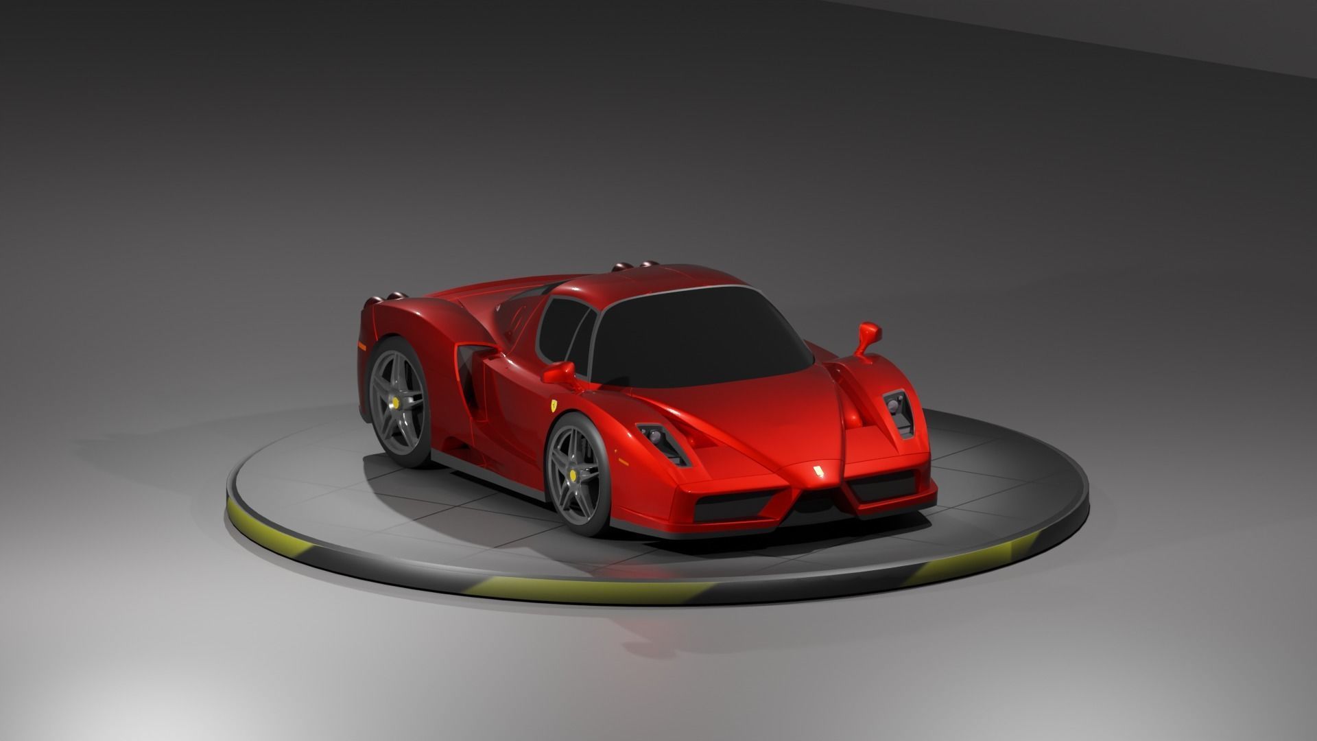 Toon Ferrari Enzo 3D print model_1