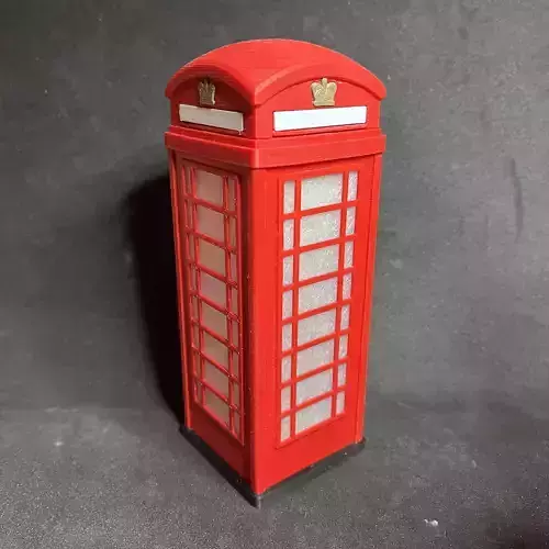 Vintage Telephone Box Gift and Jewellery Box 3D print model